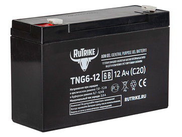 Тяговый аккумулятор RuTrike TNG6-12 (6V12A/H C20)